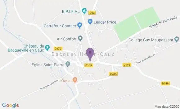Localisation Crédit Agricole Agence de Bacqueville en Caux