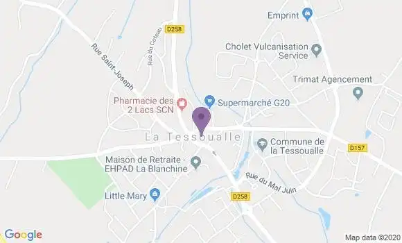 Localisation Crédit Agricole Agence de La Tessouale