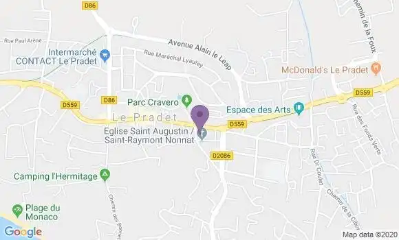 Localisation LCL Agence de Le Pradet