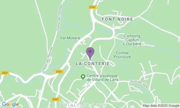 Localisation Crédit Agricole Agence de Villard de Lans