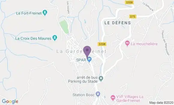 Localisation Crédit Agricole Agence de La Garde Freinet