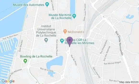 Localisation LCL Agence de La Rochelle Minimes