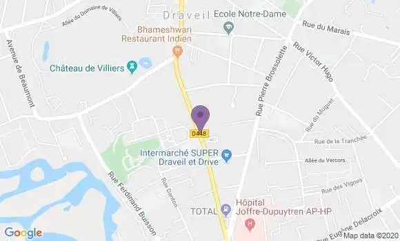 Localisation LCL Agence de Draveil