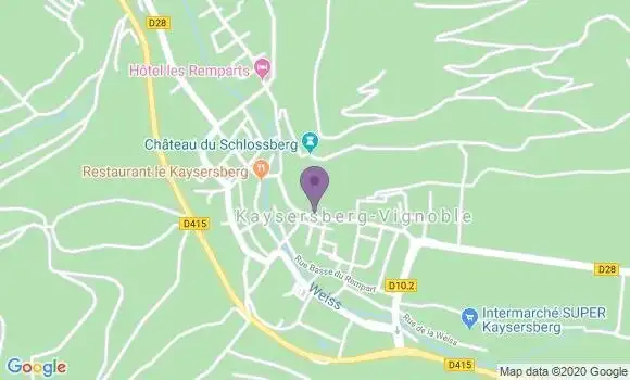 Localisation Crédit Agricole Agence de Kaysersberg