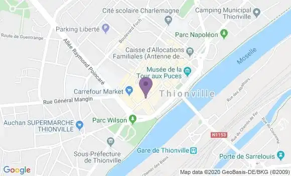 Localisation Crédit Agricole Agence de Thionville Centre