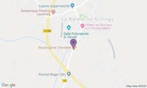 Localisation Crédit Agricole Agence de La Balme de Sillingy