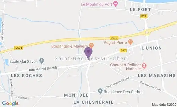 Localisation Crédit Agricole Agence de Saint Georges sur Cher