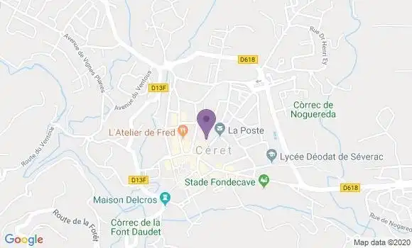 Localisation Crédit Agricole Agence de Céret