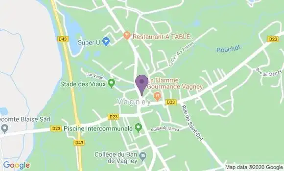 Localisation Crédit Agricole Agence de Vagney
