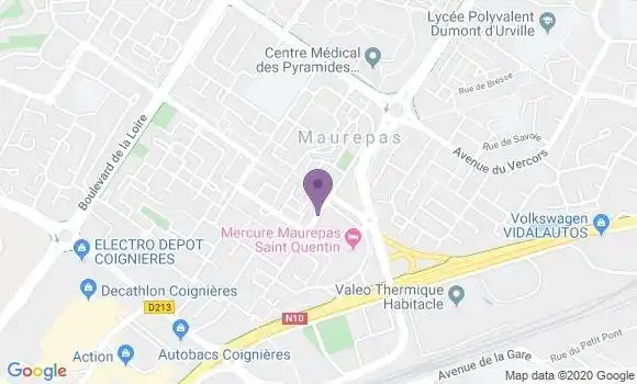 Localisation LCL Agence de Maurepas
