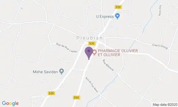 Localisation Crédit Agricole Agence de Pleubian