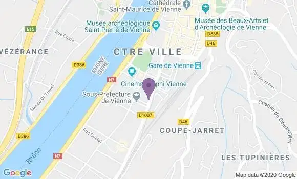 Localisation Crédit Agricole Agence de Vienne Verdun
