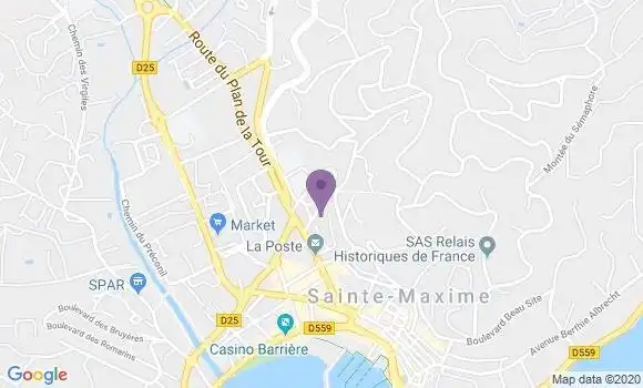 Localisation LCL Agence de Sainte Maxime