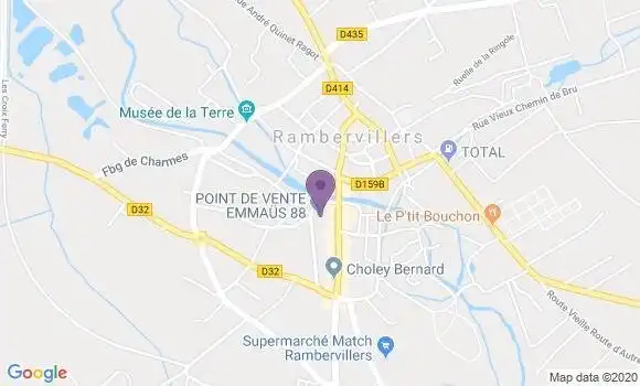 Localisation Crédit Agricole Agence de Rambervillers