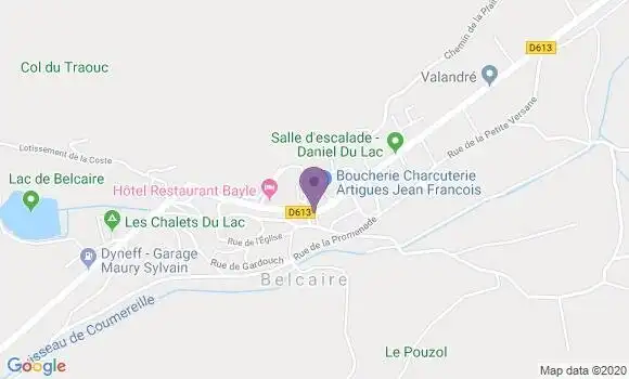 Localisation Crédit Agricole Agence de Belcaire