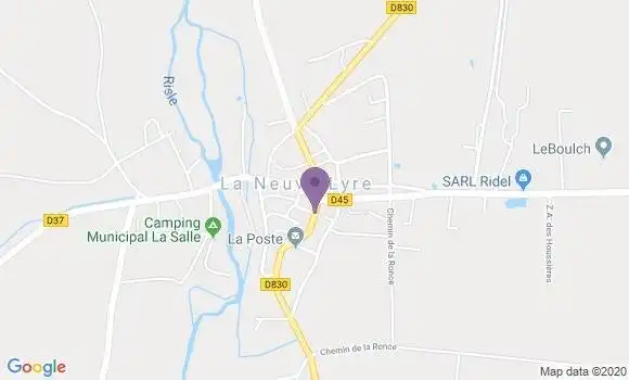 Localisation Crédit Agricole Agence de La Neuve Lyre