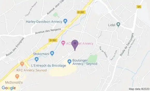 Localisation Crédit Agricole Agence de Seynod Periaz