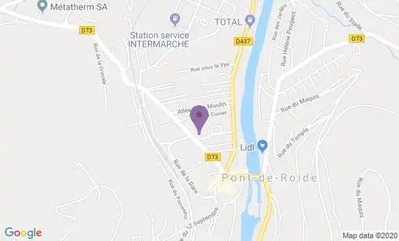 Localisation Crédit Agricole Agence de Pont de Roide