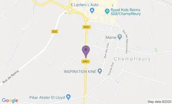 Localisation Crédit Agricole Agence de Champfleury
