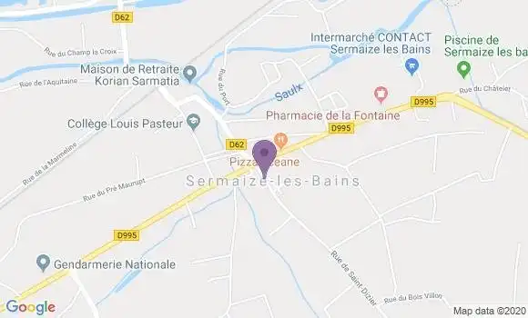 Localisation Crédit Agricole Agence de Sermaize les Bains