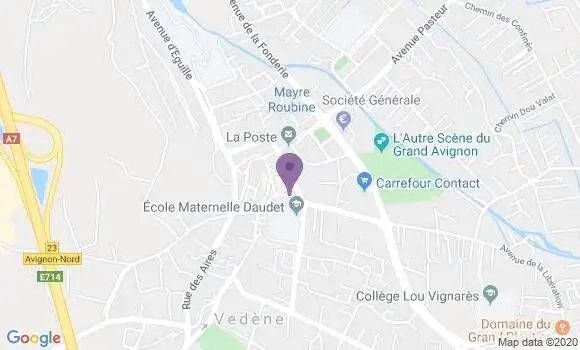 Localisation Crédit Agricole Agence de Morières lès Avignon