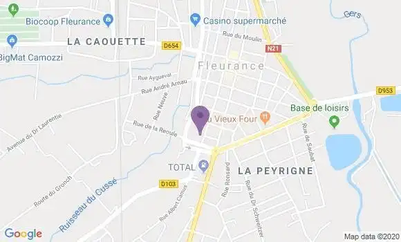 Localisation Crédit Agricole Agence de Fleurance