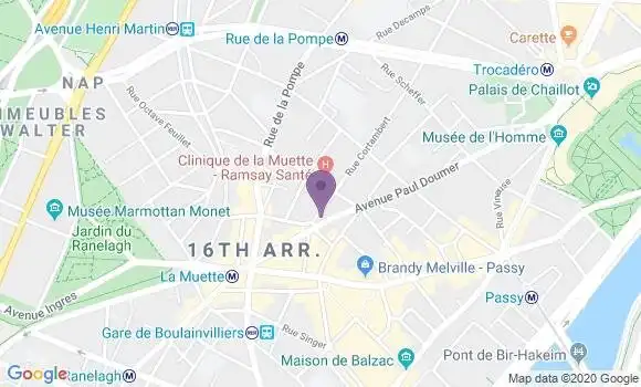 Localisation Crédit Agricole Agence de Paris Paul Doumer
