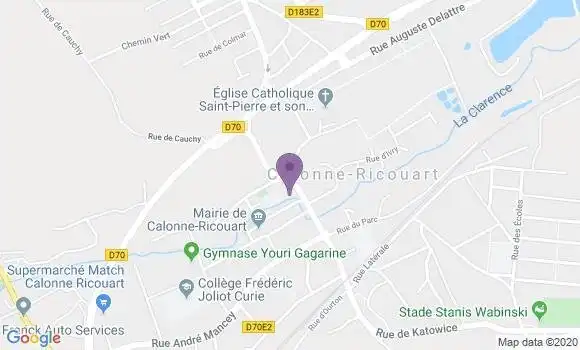 Localisation Crédit Agricole Agence de Calonne Ricouart