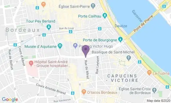 Localisation LCL Agence de Bordeaux Victor Hugo