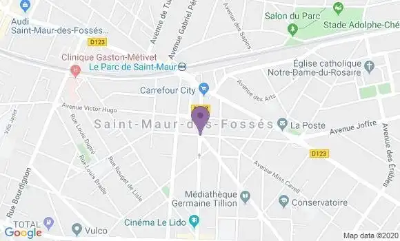 Localisation Crédit Agricole Agence de Saint Maur des Fossés