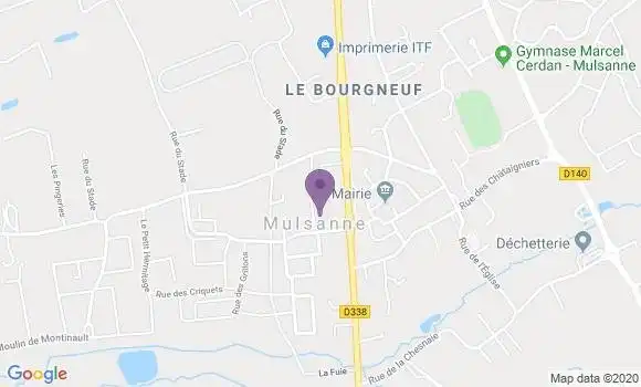 Localisation Crédit Agricole Agence de Mulsanne