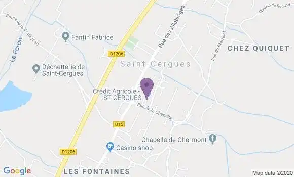 Localisation Crédit Agricole Agence de Saint Cergues