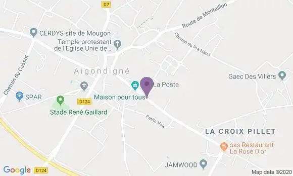 Localisation Crédit Agricole Agence de Mougon
