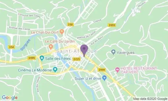 Localisation Crédit Agricole Agence de Saint Affrique République