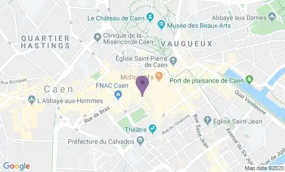 Localisation Crédit Agricole Agence de Caen Rue de Strasbourg
