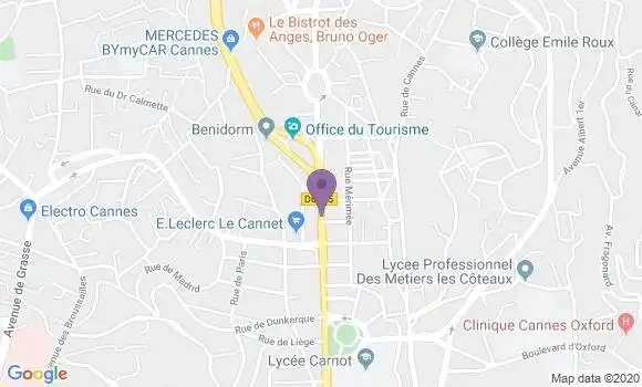 Localisation LCL Agence de Le Cannet