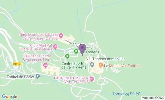 Localisation Crédit Agricole Agence de Val Thorens