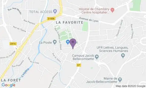 Localisation Crédit Agricole Agence de Chambéry Jacob Bellecombette