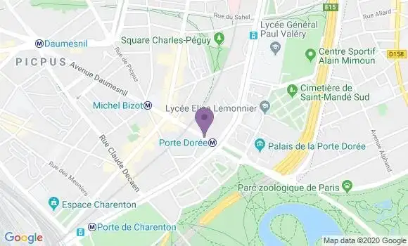 Localisation LCL Agence de Paris Porte Dorée