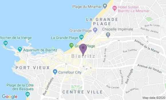 Localisation Crédit Agricole Agence de Biarritz Kennedy