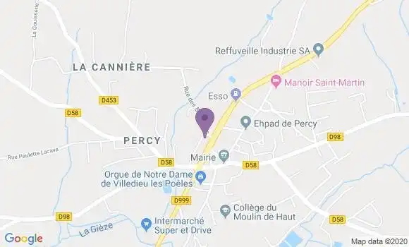 Localisation Crédit Agricole Agence de Percy