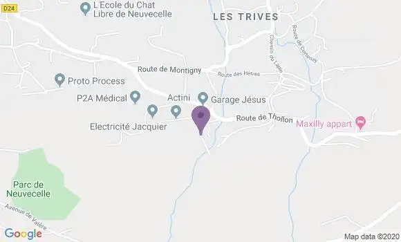 Localisation Crédit Agricole Agence de Saint Paul en Chablais