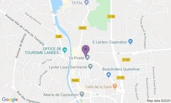 Localisation Crédit Agricole Agence de Capbreton