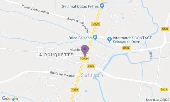 Localisation Crédit Agricole Agence de Seissan
