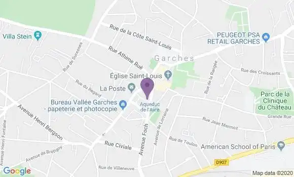 Localisation Crédit Agricole Agence de Garches