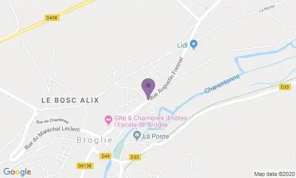 Localisation Crédit Agricole Agence de Broglie