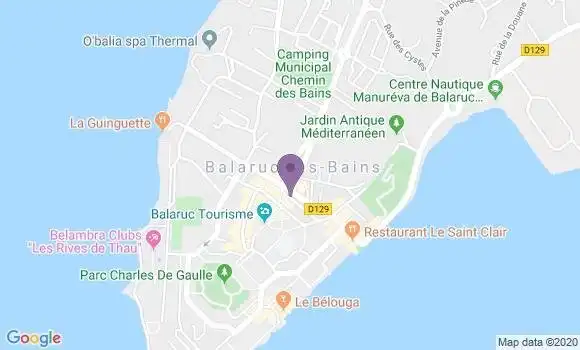 Localisation Crédit Agricole Agence de Balaruc les Bains