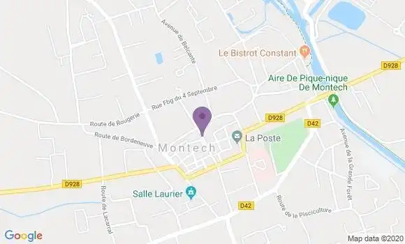 Localisation Crédit Agricole Agence de Montech