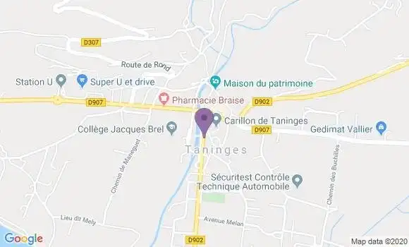 Localisation Crédit Agricole Agence de Taninges