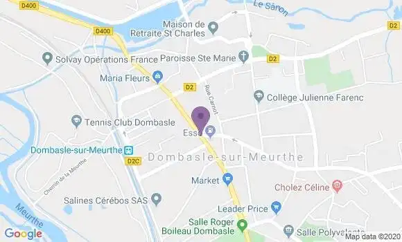 Localisation Crédit Agricole Agence de Dombasle sur Meurthe